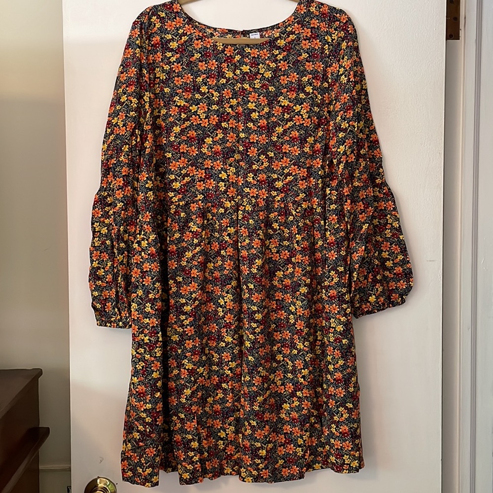 NWT Old Navy Large Boho Cottagecore Floral Print Swing Tunic Dress